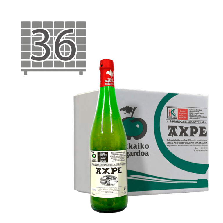 Axpe Sagardotegia, palet 36 cajas de euskal sagardoa